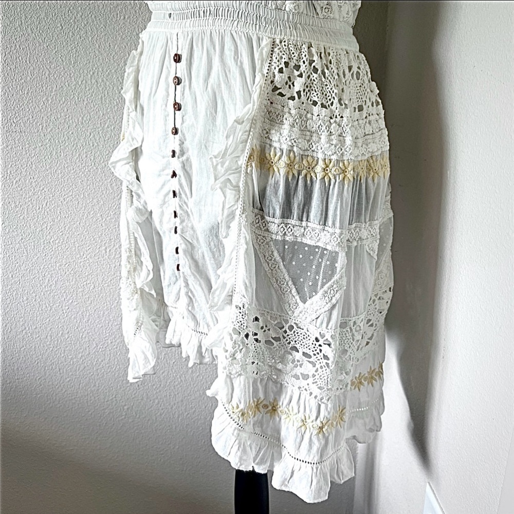• Free People Intimately Miley Bodysuit Mini Dress in Ivory • - Picture 4 of 13